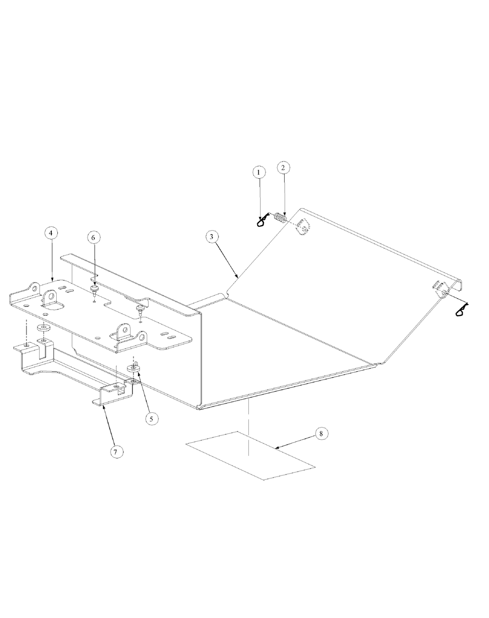 Floor Panel Assembly Diagram and Parts List for M48-KW 53BB5DAV750-19-HP Cub Cadet Lawn Tractor